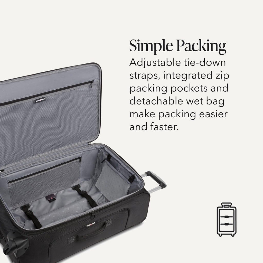 Large Expandable Softside Luggage – Black