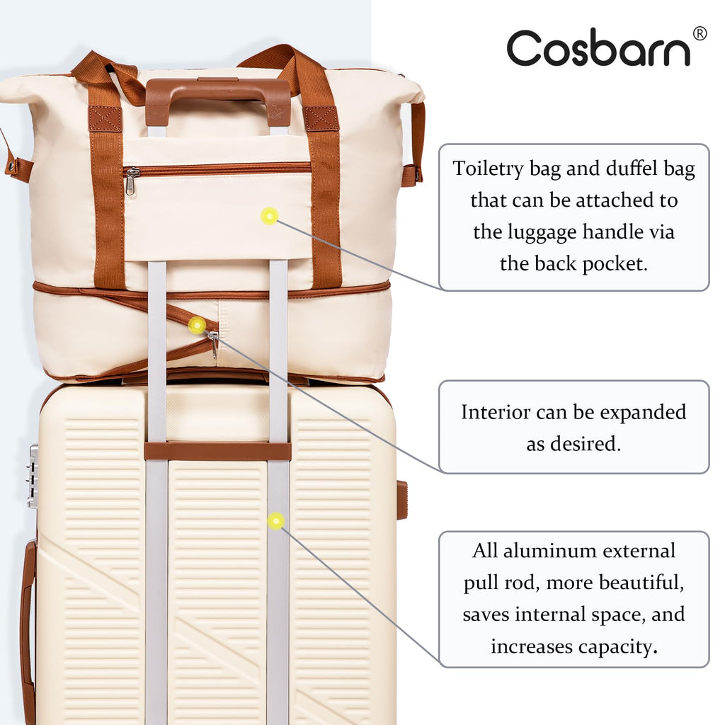 3-Piece Carry-On Luggage Set with TSA Lock