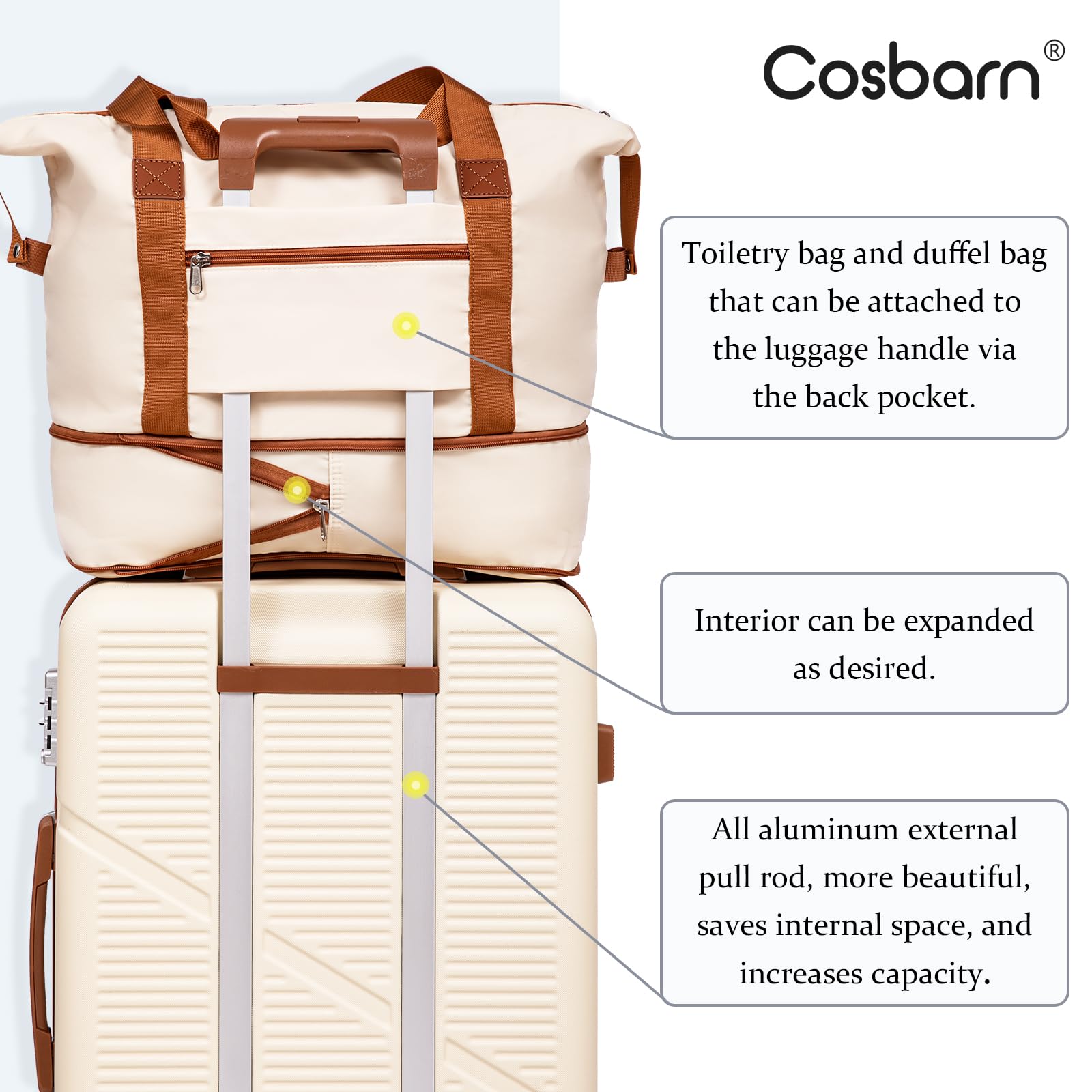 3-Piece Carry-On Luggage Set with TSA Lock