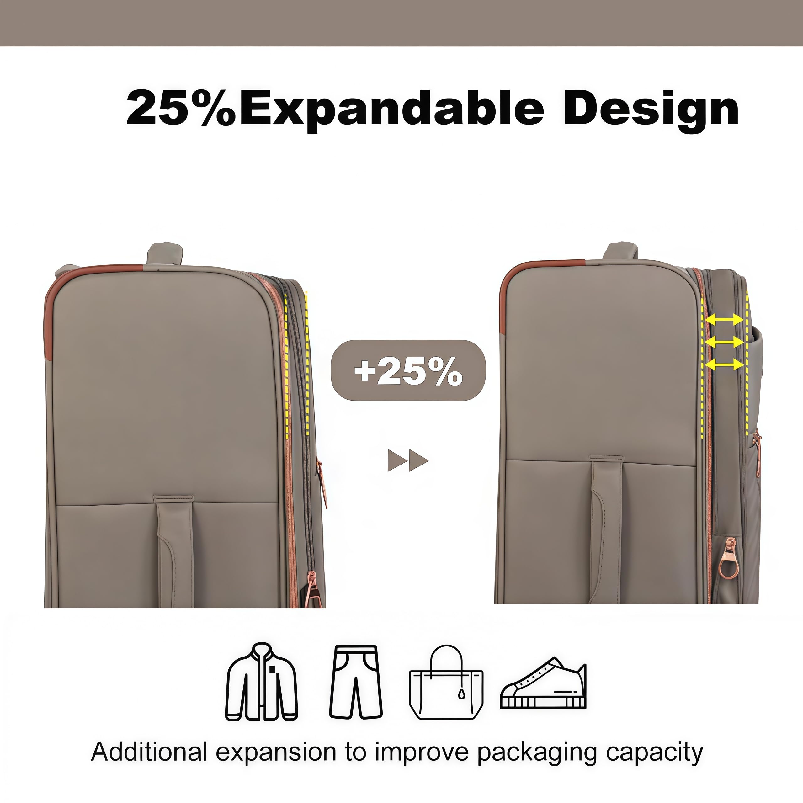 4-Piece Expandable Softside Luggage Set