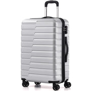 24" Hardside Checked Luggage with TSA Lock – Silver