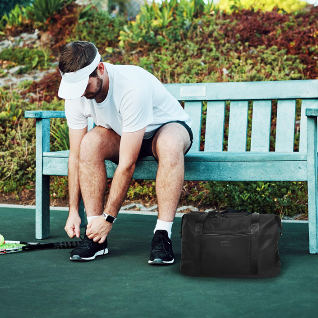 Expandable Waterproof Travel Duffle Bag – Black