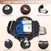 60L Expandable Canvas Travel Duffle Bag – Dark Gray