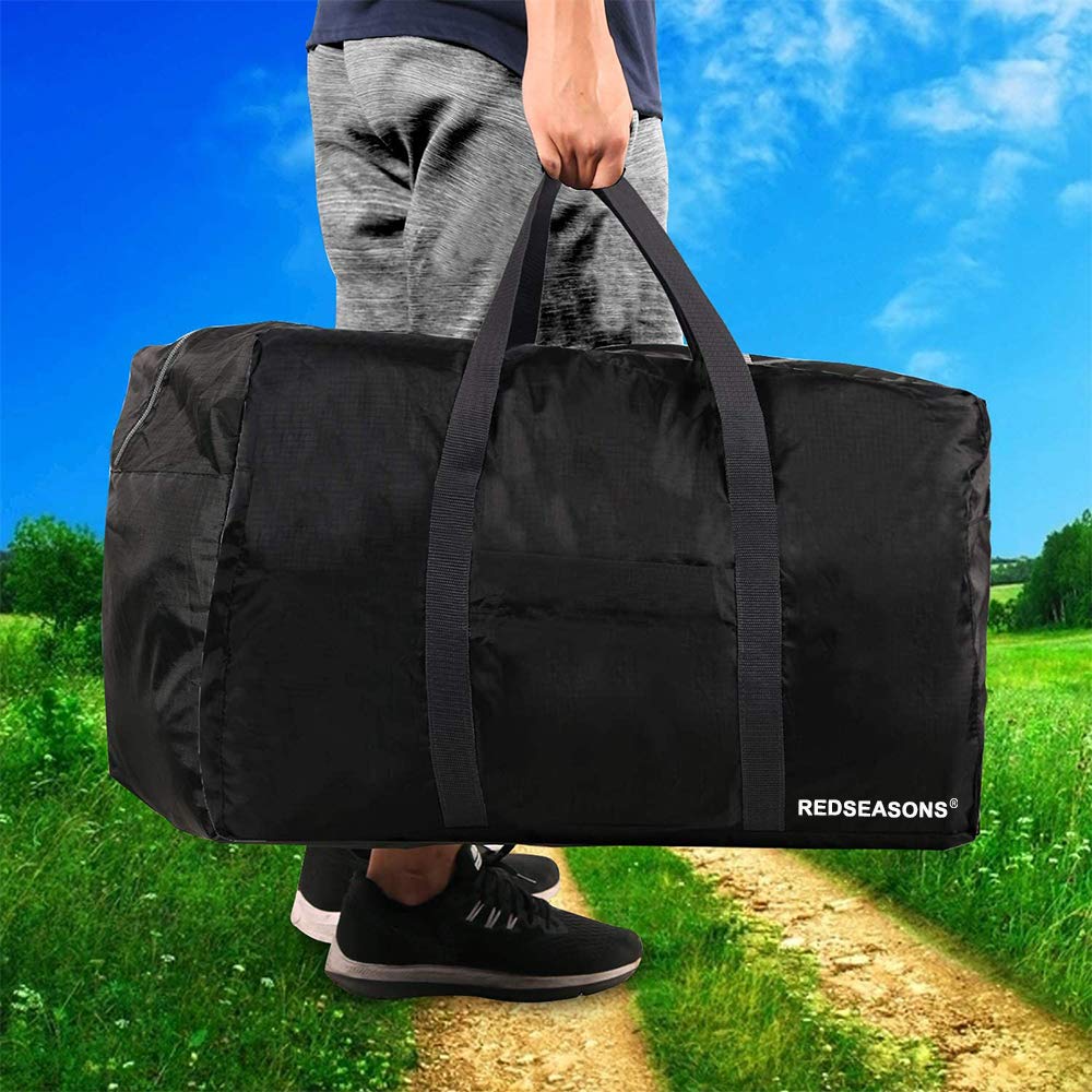 96L Foldable Travel Duffle Bag – Black