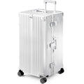 28" Aluminum Frame Trunk Luggage – Silver