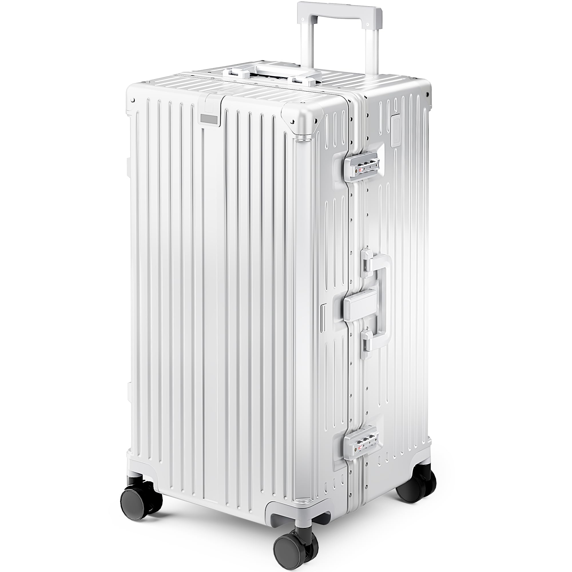 28" Aluminum Frame Trunk Luggage – Silver