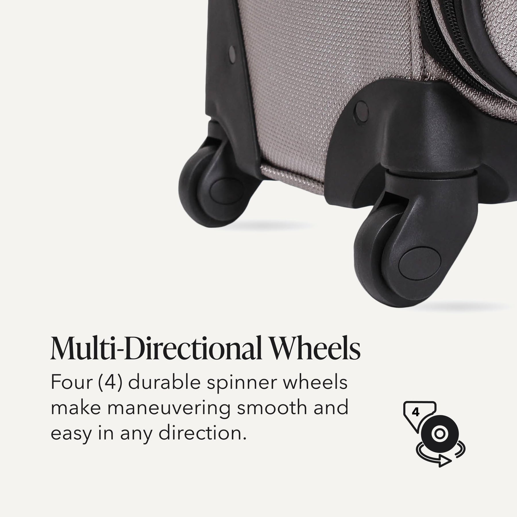 Medium Expandable Softside Luggage – Pewter