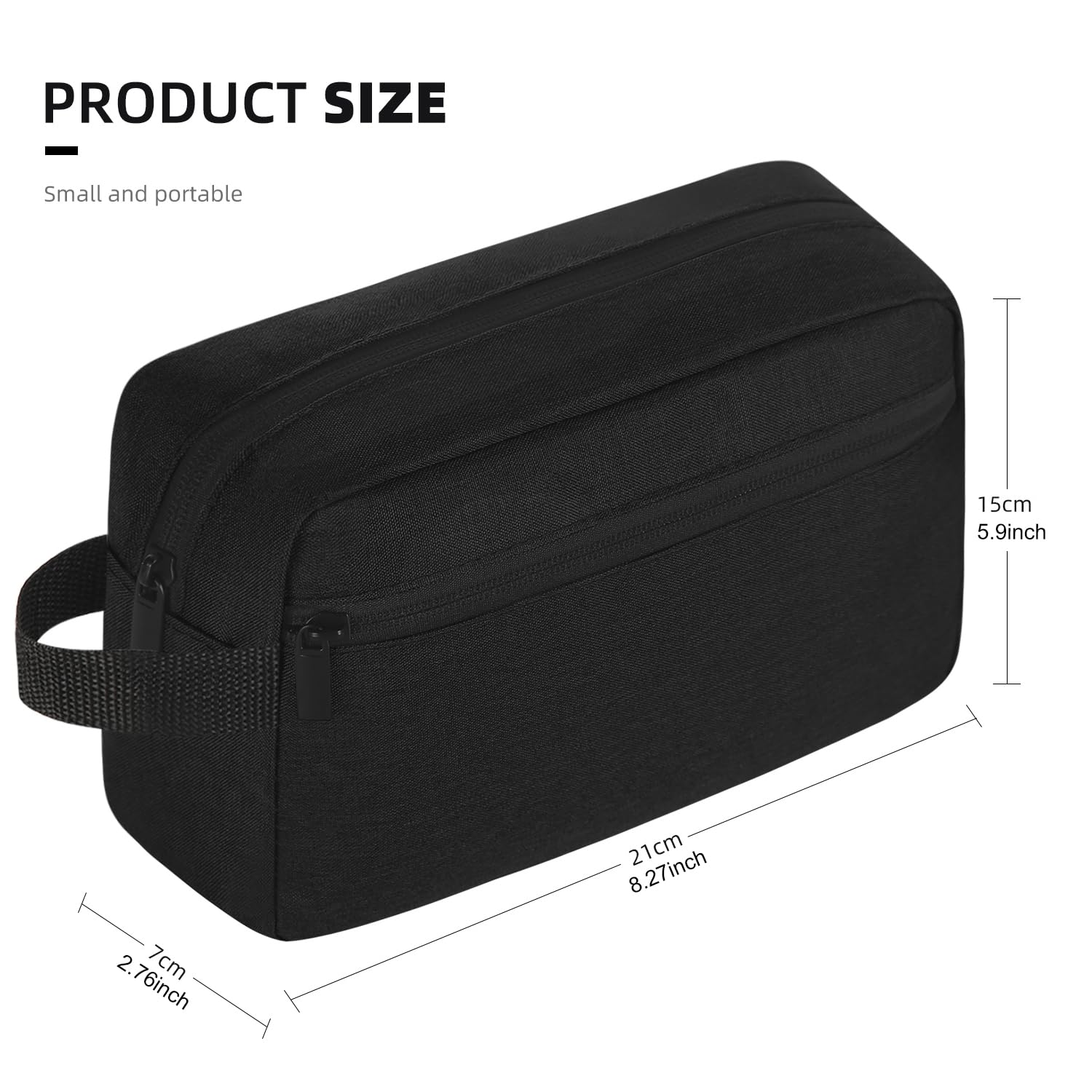 Hanging Travel Toiletry Bag – Black