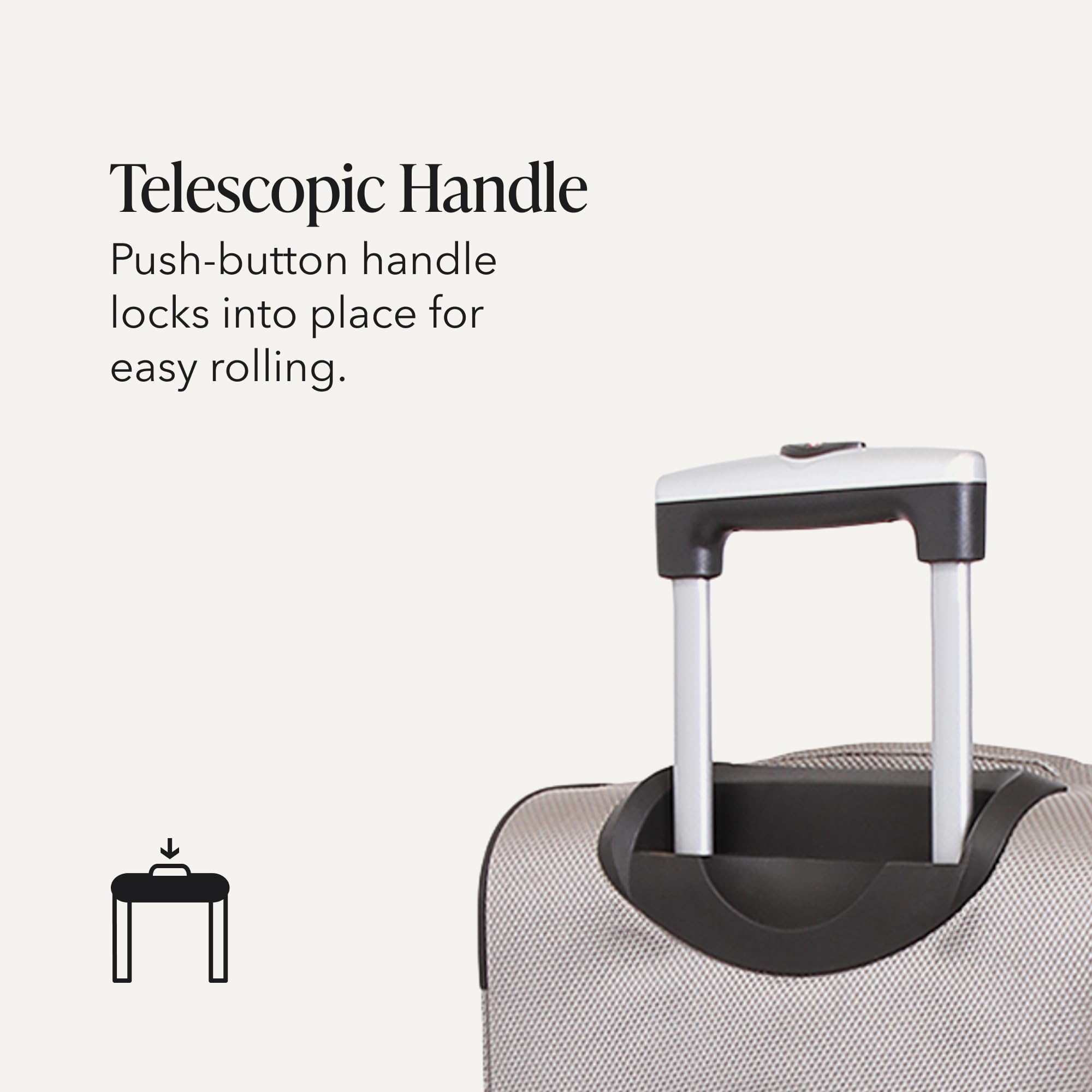 Medium Expandable Softside Luggage – Pewter