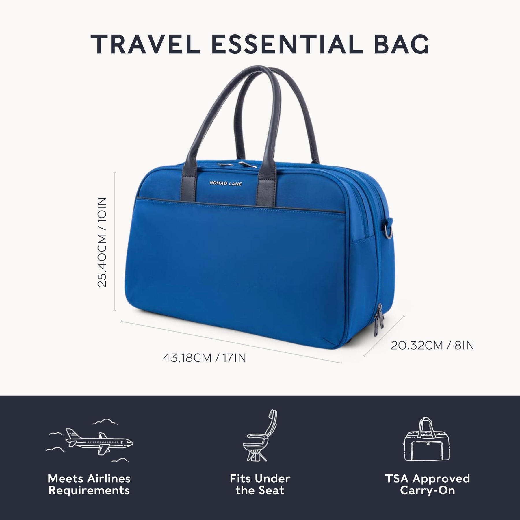 Carry-On Travel Duffel Bag – Aegean Blue