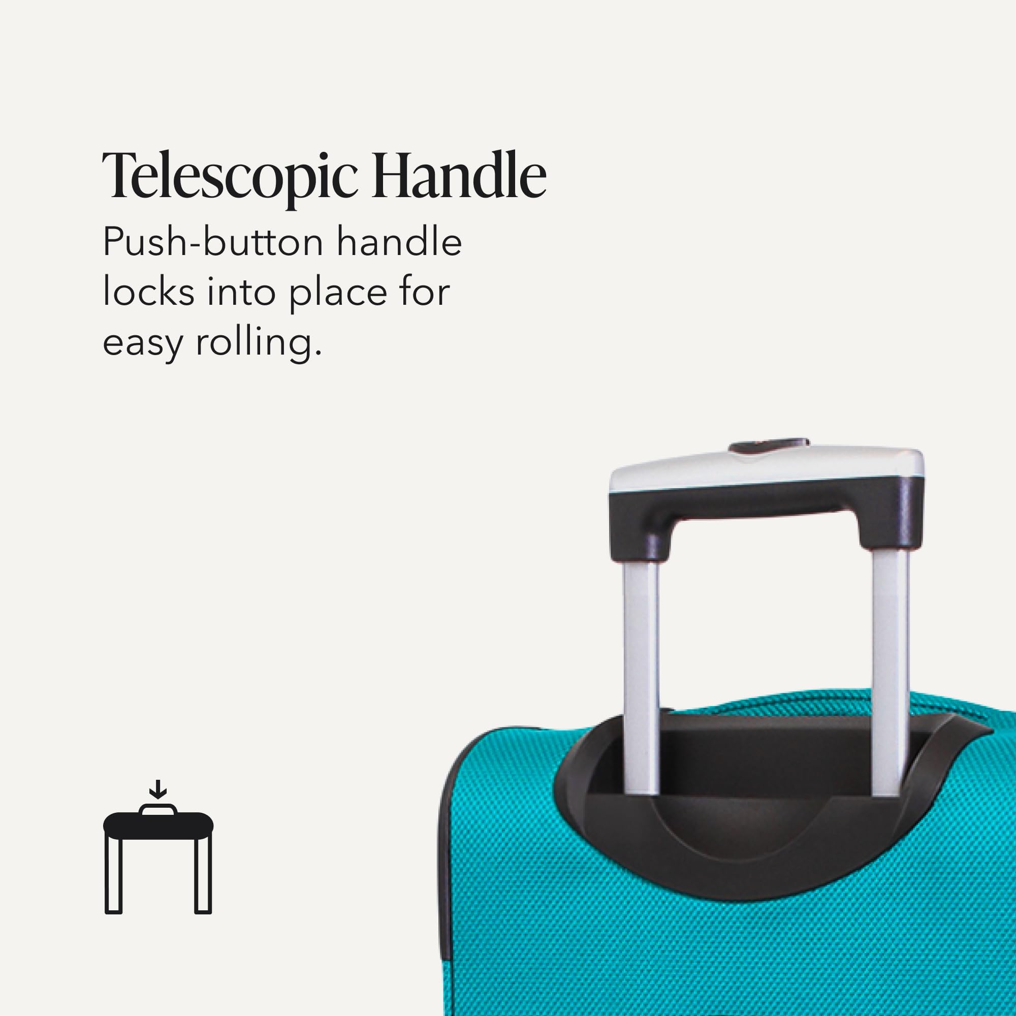 Medium Expandable Softside Luggage – Teal