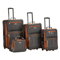 4-Piece Expandable Softside Luggage Set – Charcoal