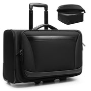 Rolling Garment Bag with Laptop Compartment – Black