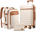 3-Piece Hardside Luggage Set – Beige