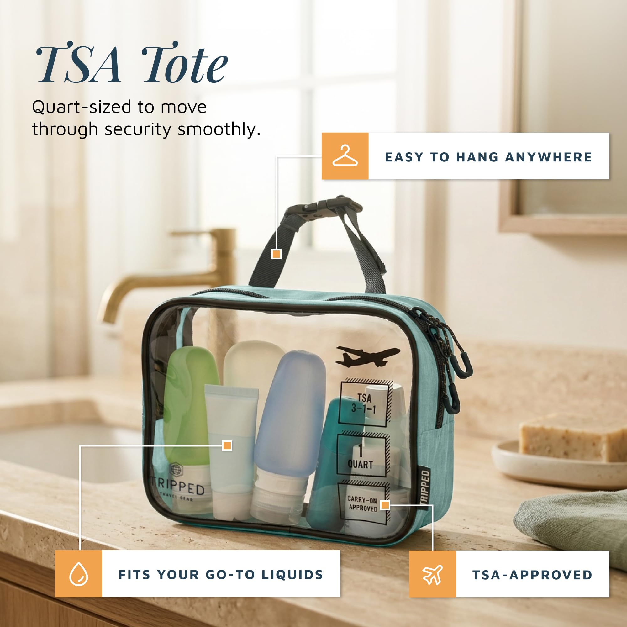 3-Piece Travel Toiletry Bag Set – Dusty Teal