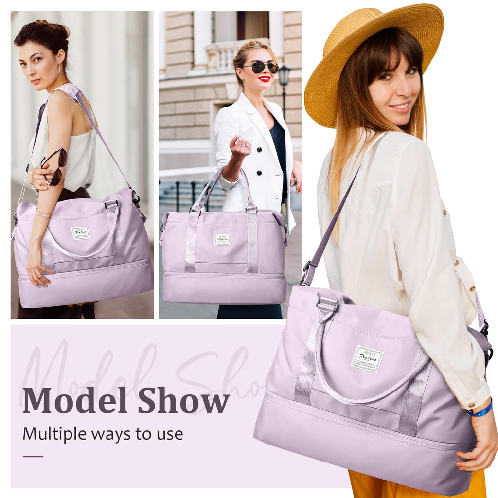 Weekender Travel Duffle Bag with Shoe Compartment
