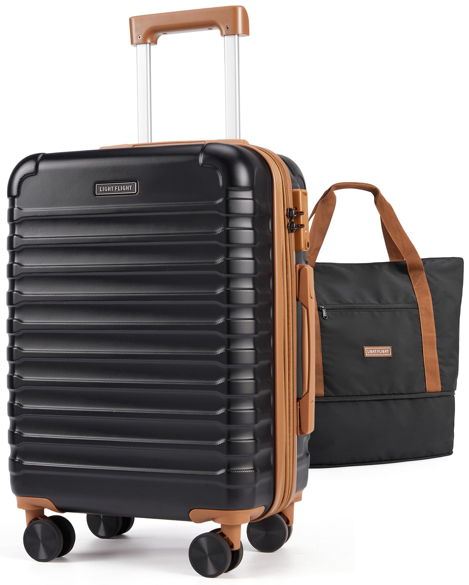 LIGHT FLIGHT Luggage Sets, 3 Piece Durable Suitcase Set with Spinner Wheels, 3 Pcs Hard Shell Lightweight Luggage with TSA Lock, Large Checked Travel Suitcases, 20/24/28 Inch, Royal Blue