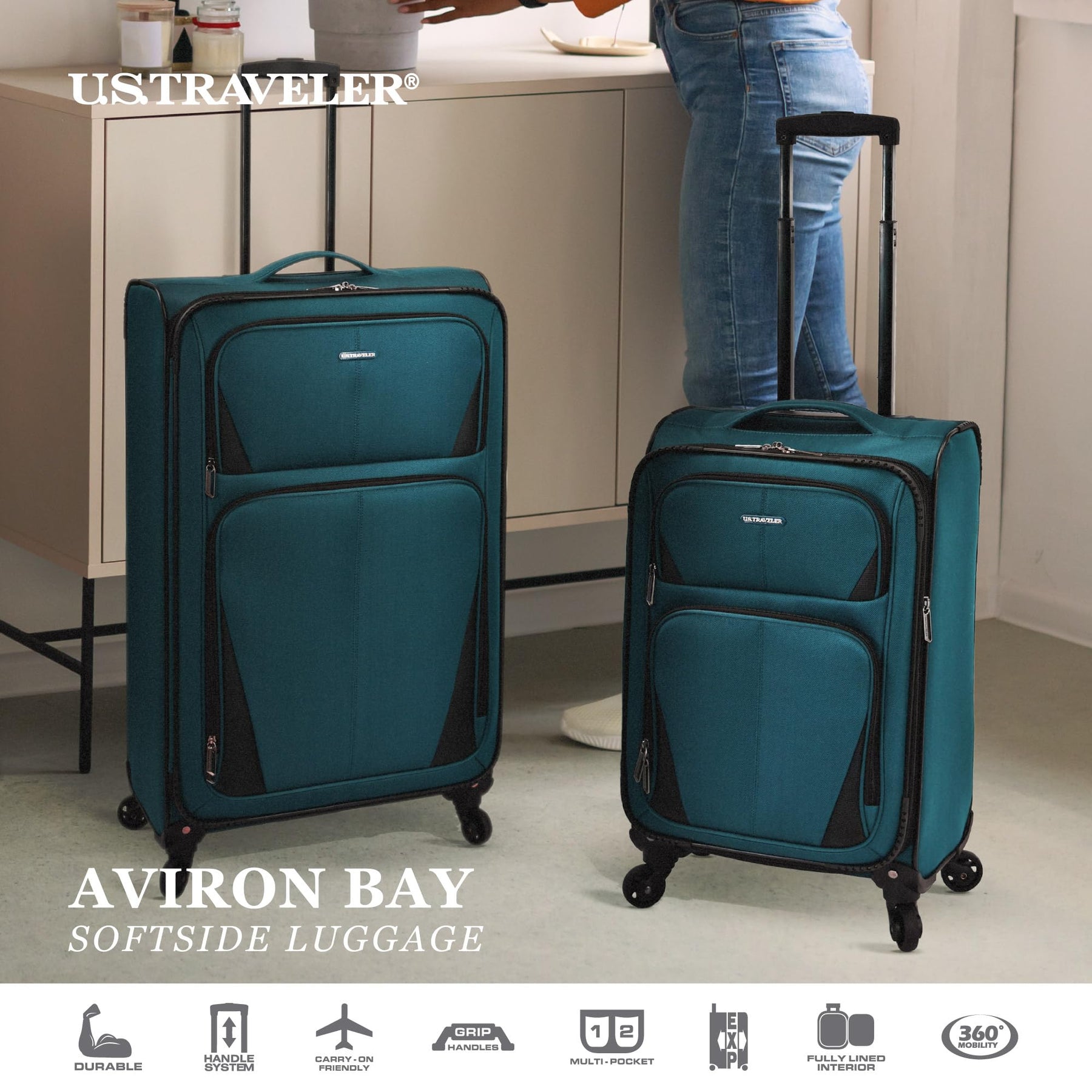 31" Expandable Softside Luggage – Teal