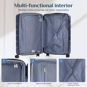 28" Expandable Hardside Luggage with TSA Lock – Blue