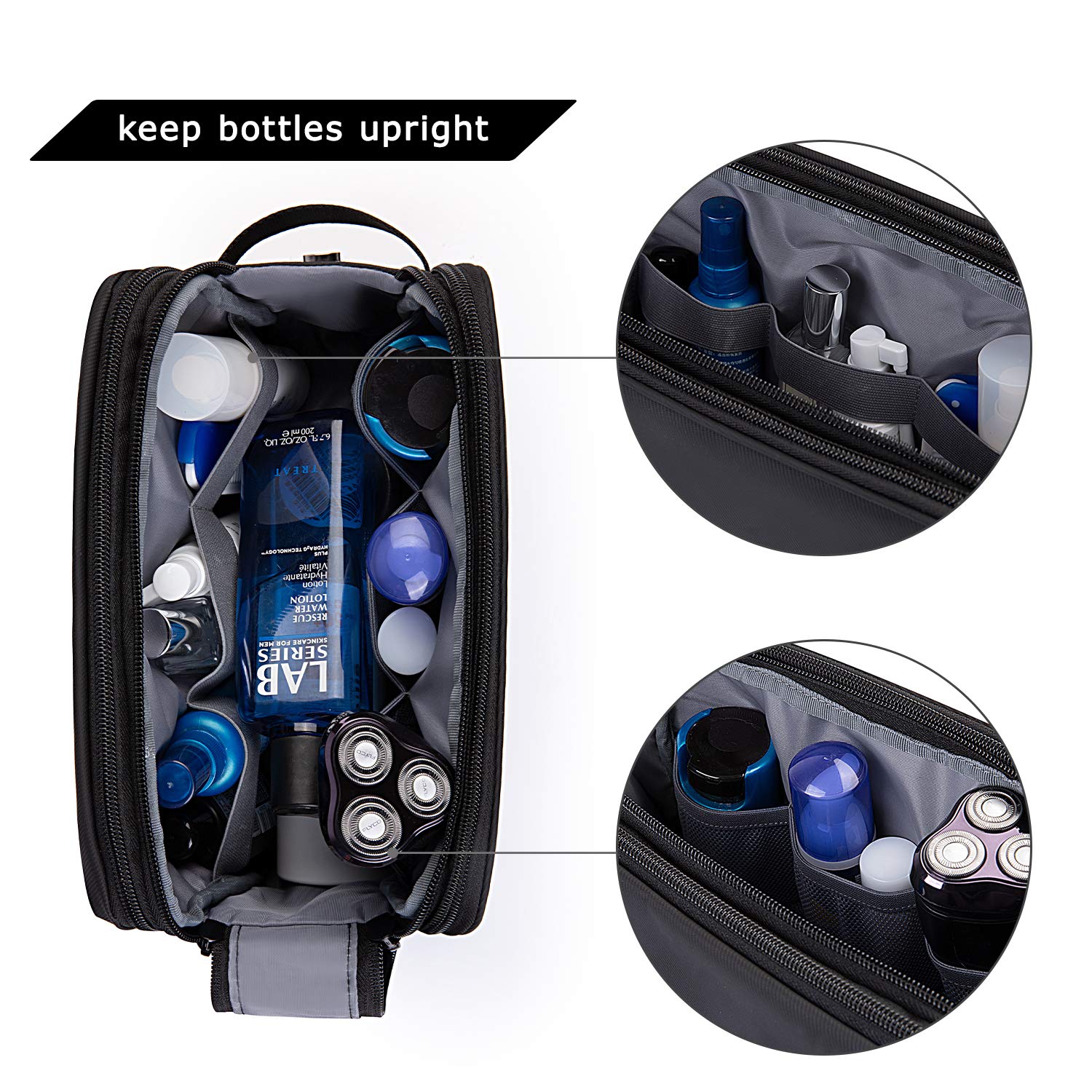 Water-Resistant Toiletry Organizer – Black