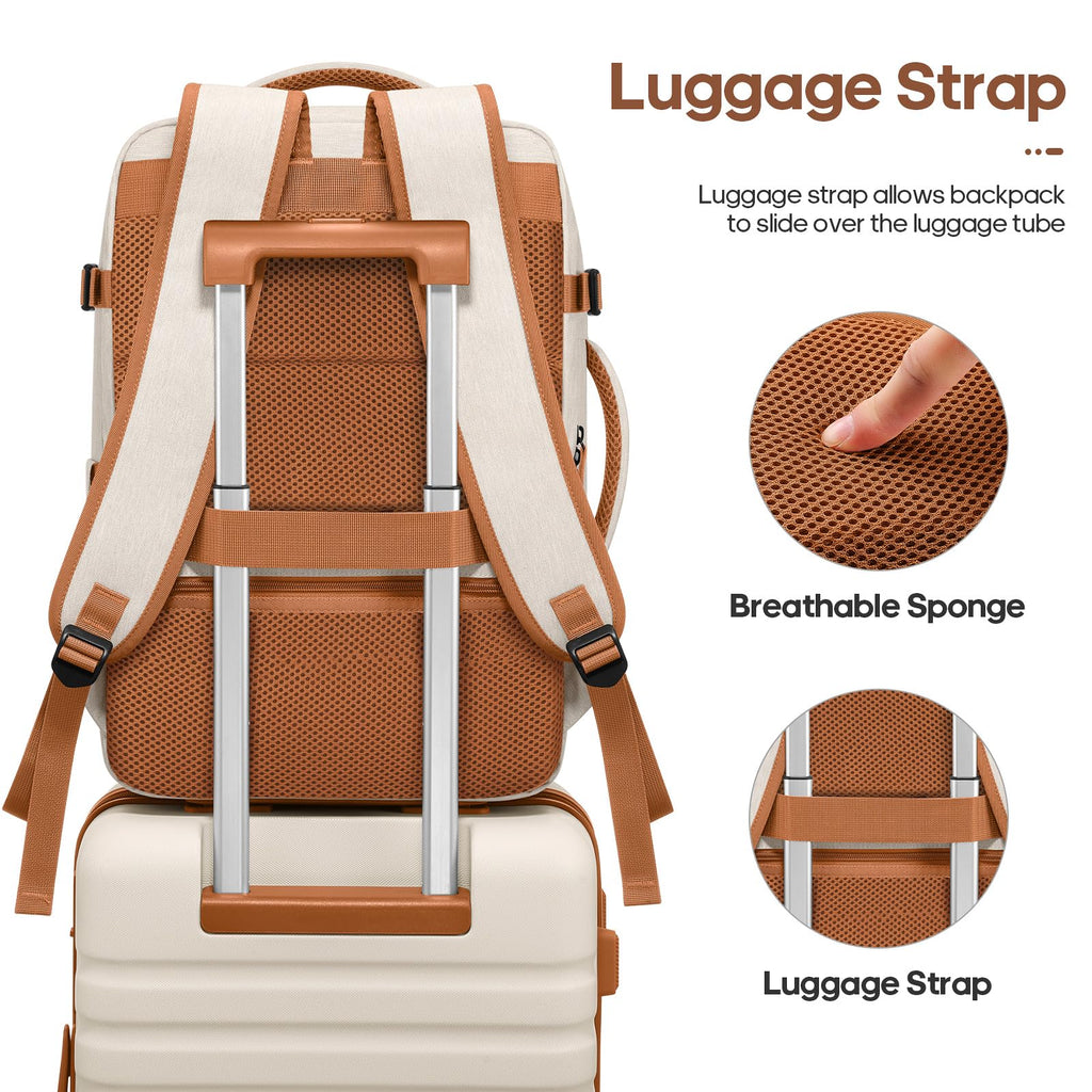 3-Piece Hardside Luggage Set – Beige