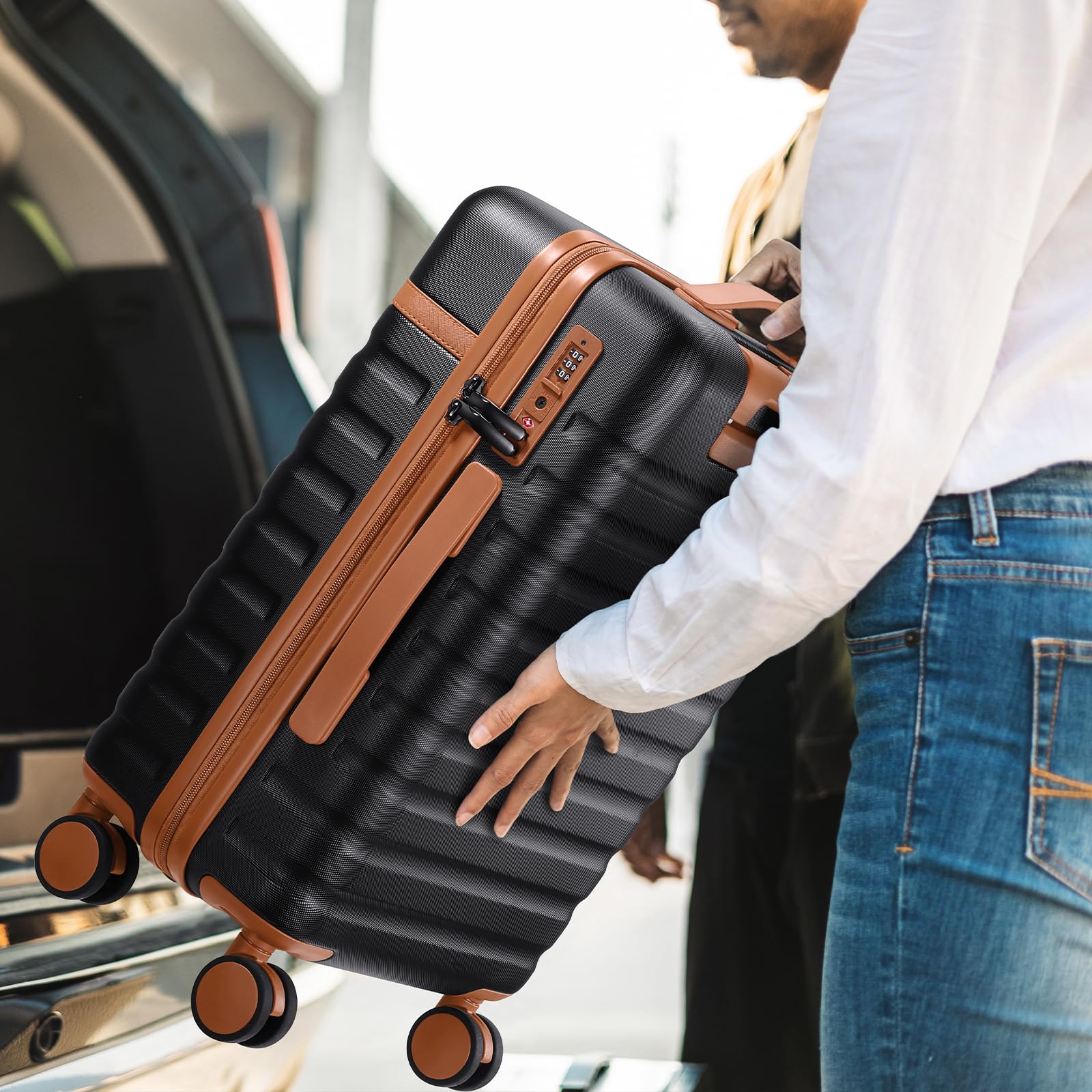 3-Piece Carry-On Luggage Set – Black