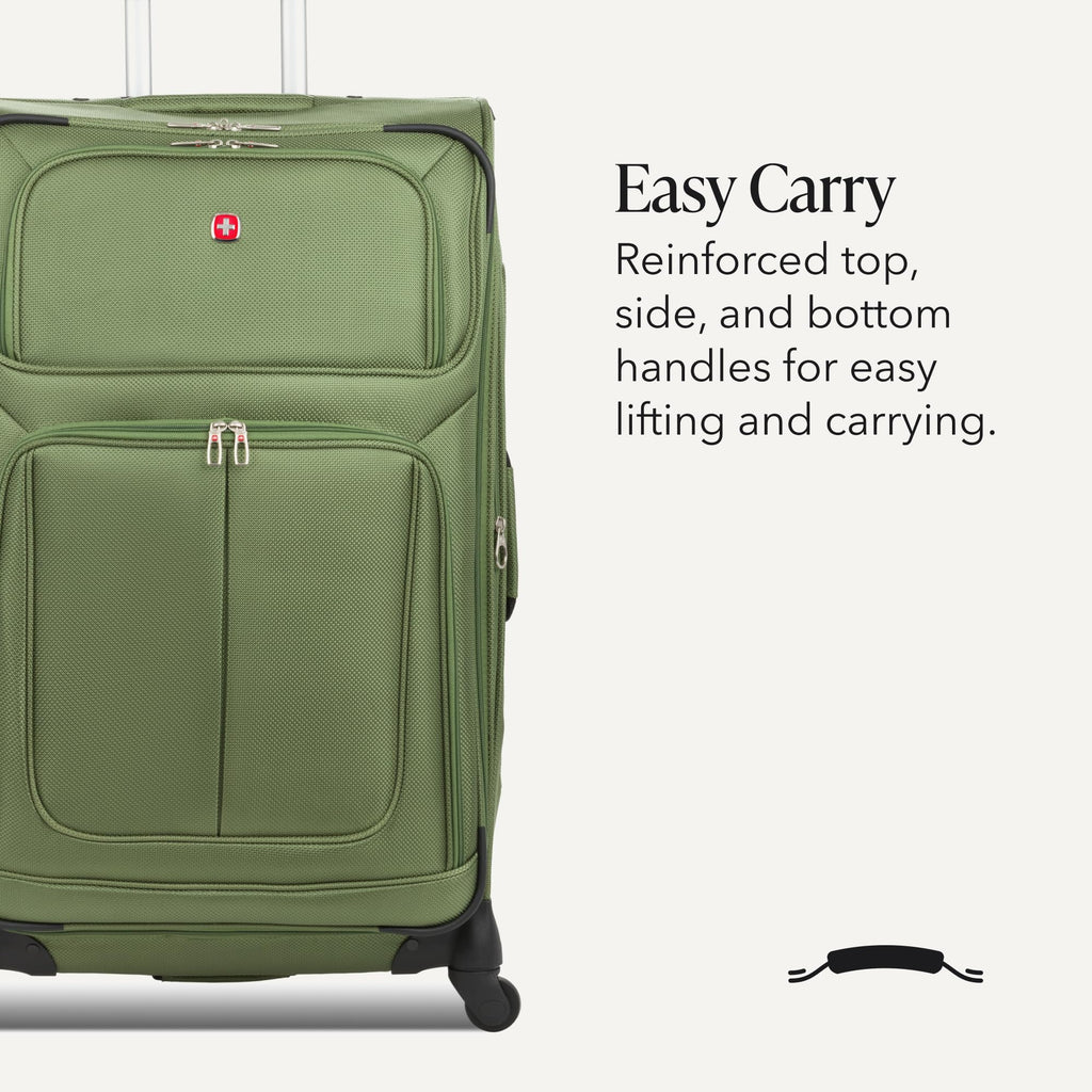 Large Expandable Softside Luggage – Evergreen