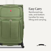 Large Expandable Softside Luggage – Evergreen