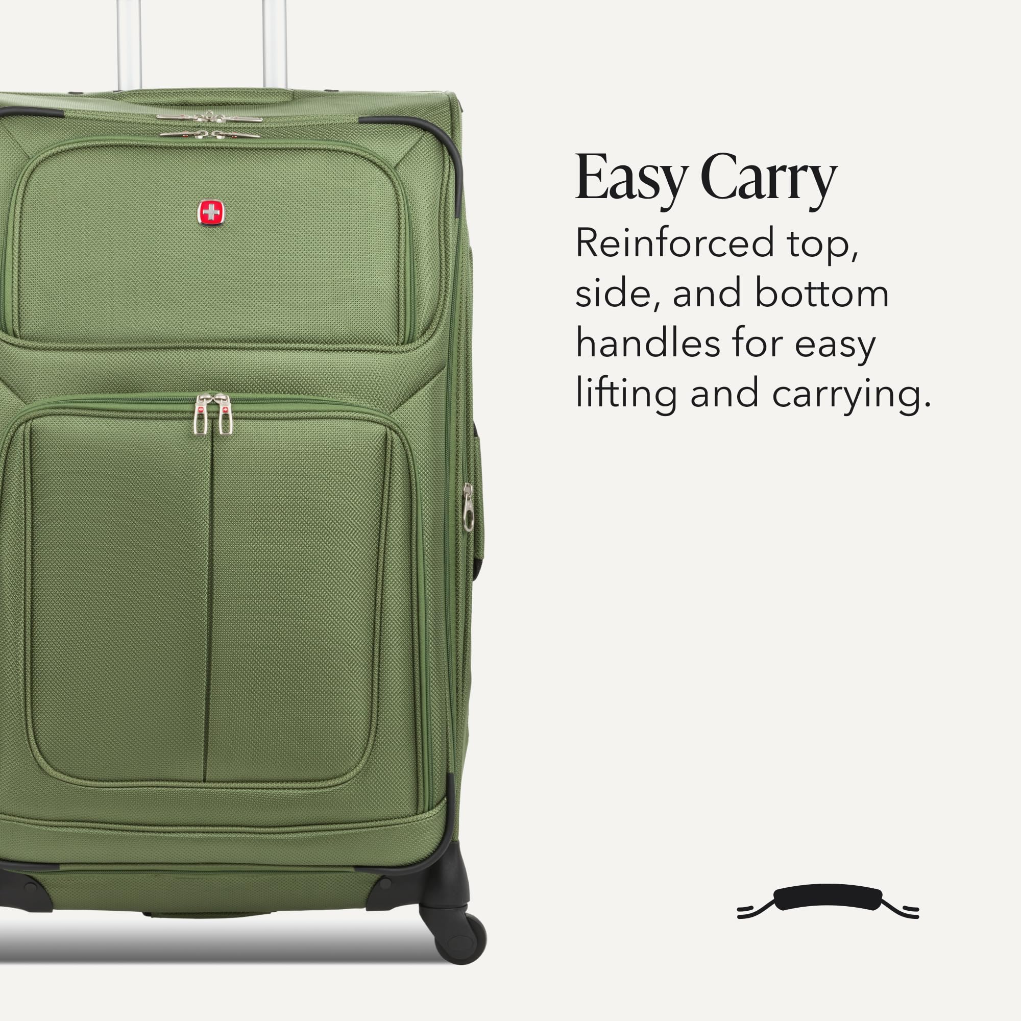 Large Expandable Softside Luggage – Evergreen