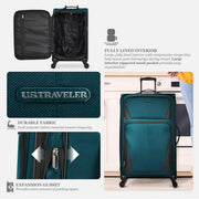 31" Expandable Softside Luggage – Teal