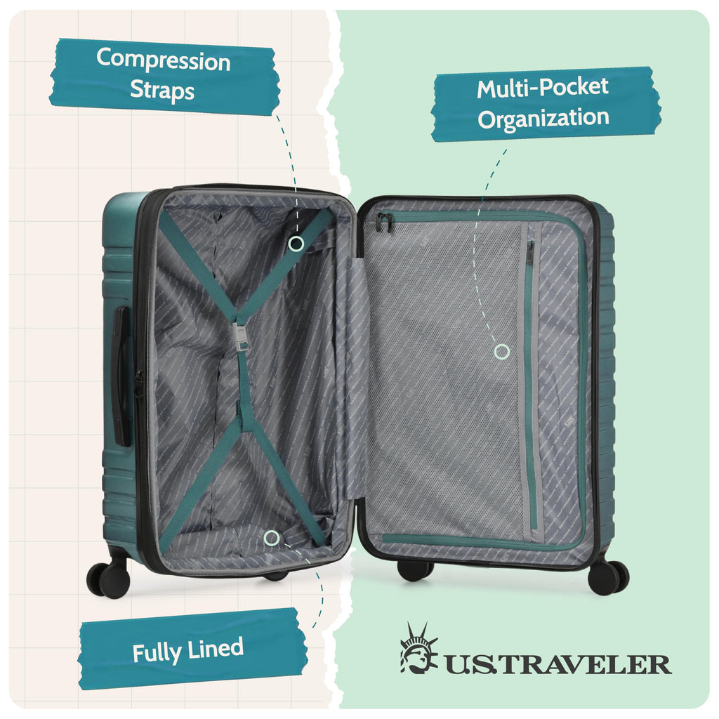 22" Expandable Hardside Carry-On Luggage – Teal