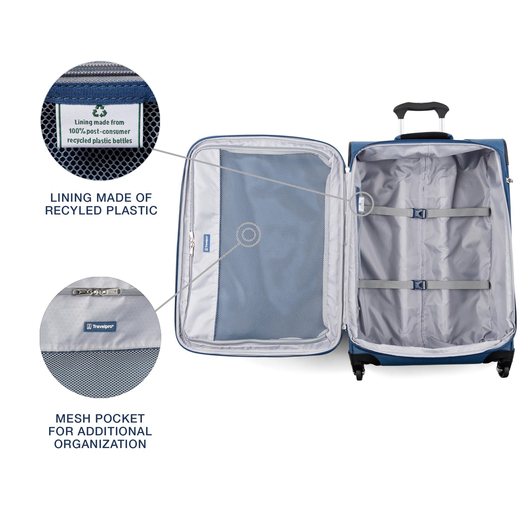 25" Expandable Softside Luggage – Ensign Blue