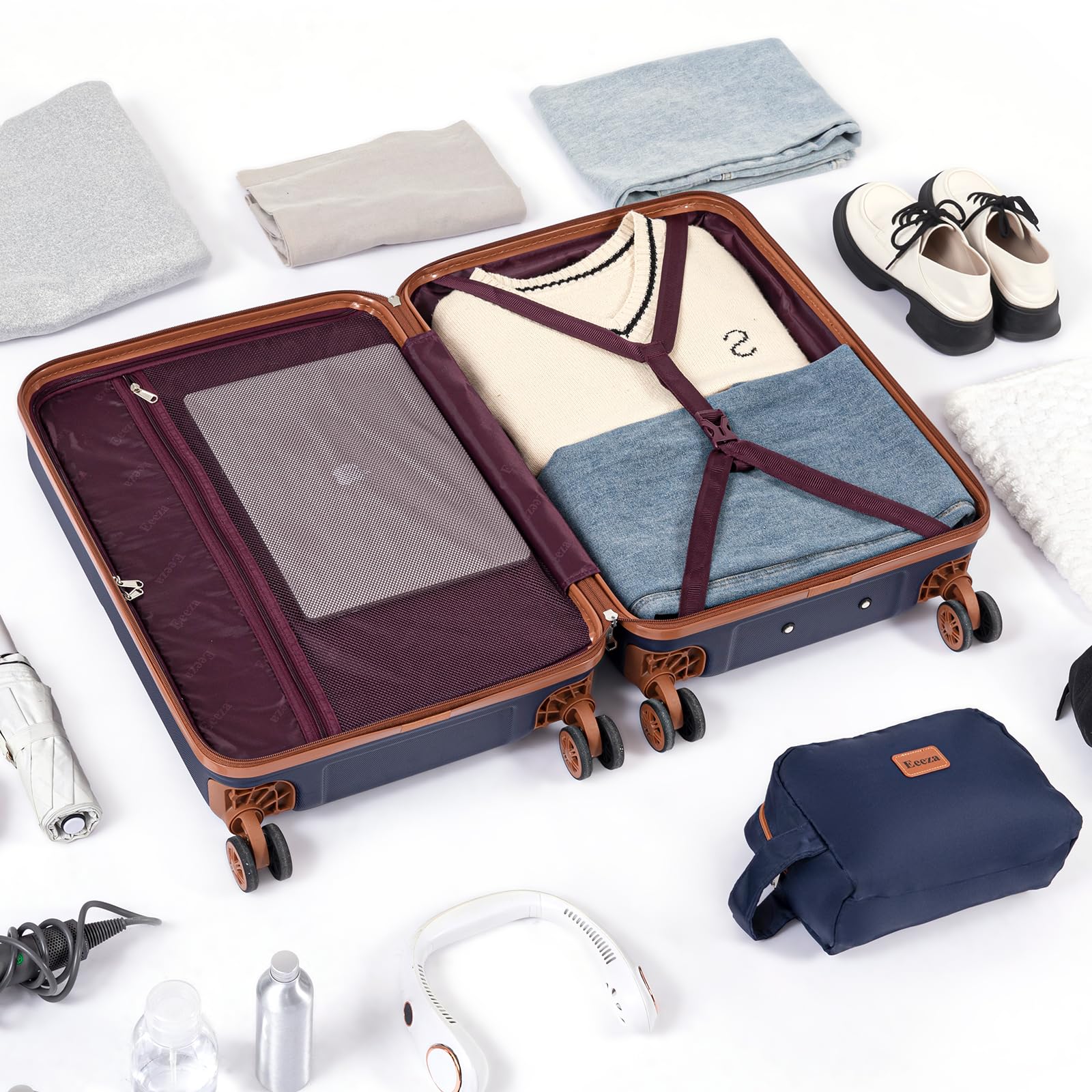 5-Piece Hardside Luggage Set with TSA Lock
