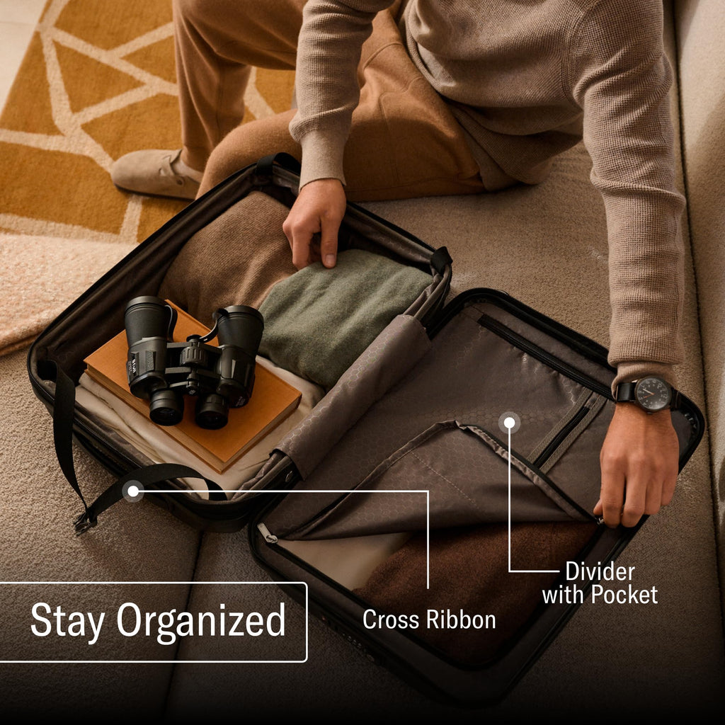 Large Expandable Hardside Luggage – Black