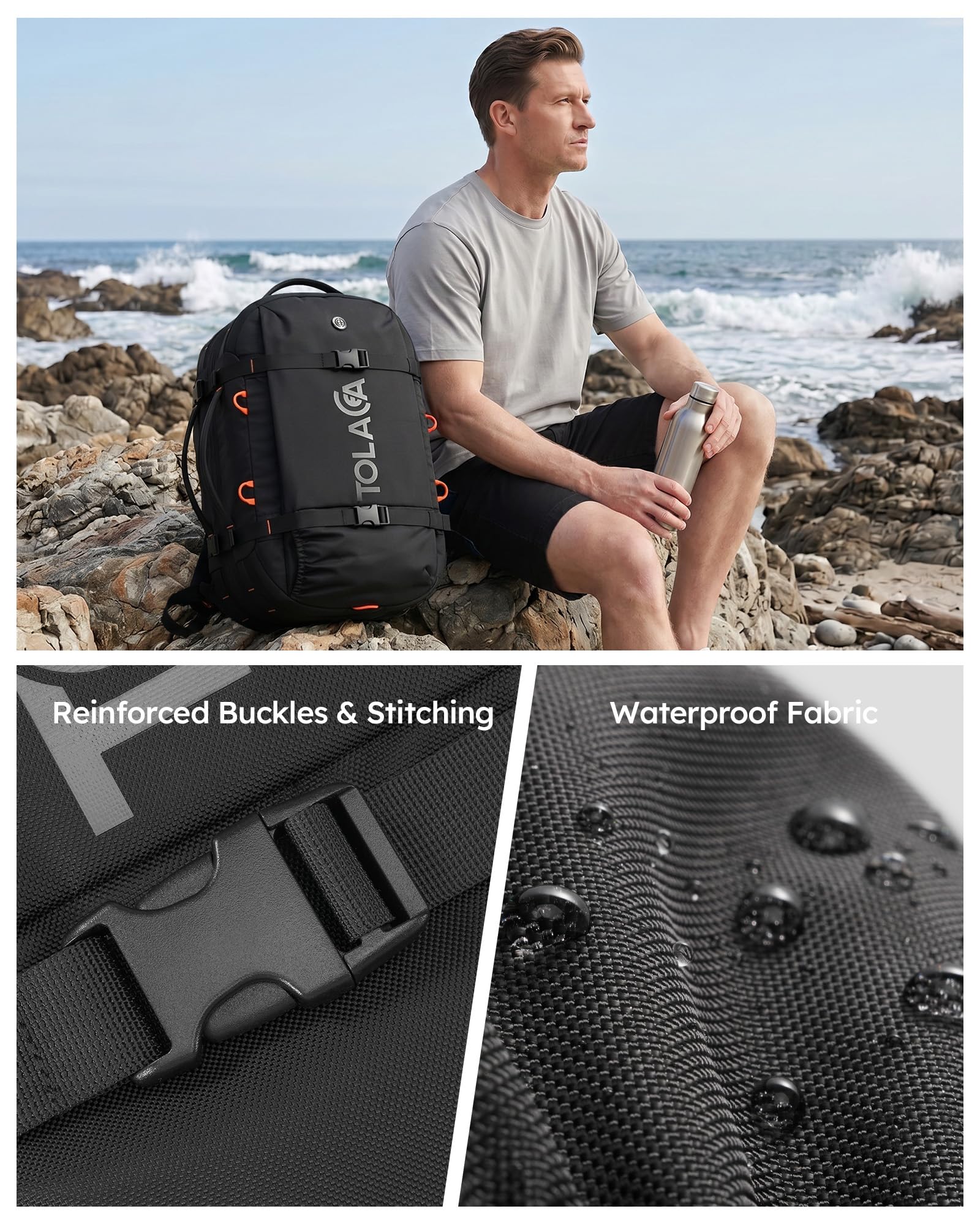 40L Expandable Travel Backpack