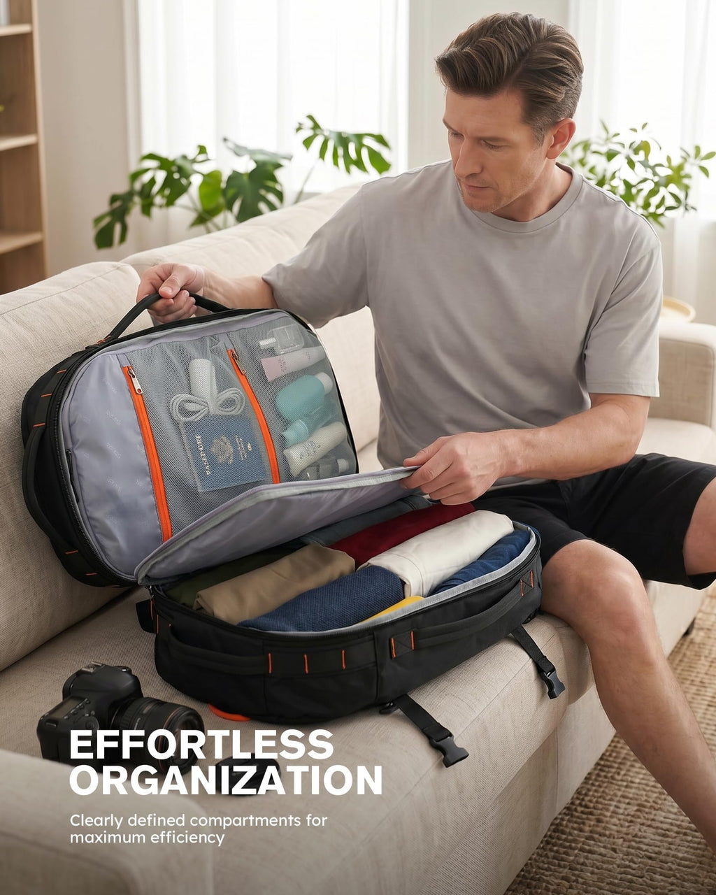 40L Expandable Travel Backpack