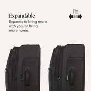 Large Expandable Softside Luggage – Black