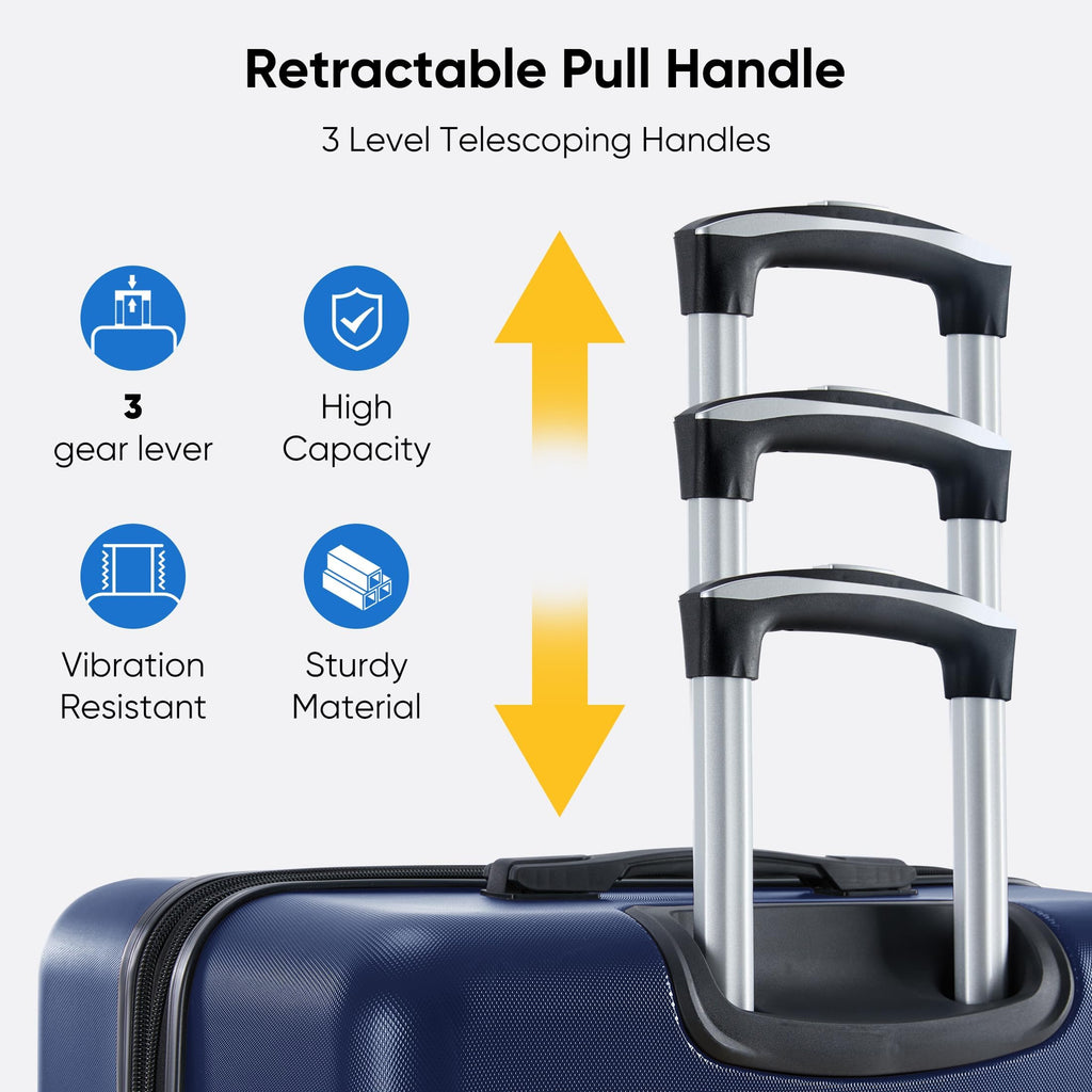 24" Expandable Hardside Luggage with TSA Lock – Blue