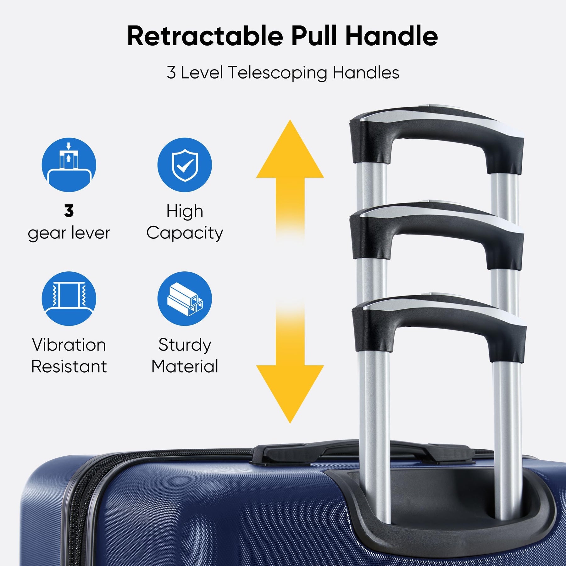 24" Expandable Hardside Luggage with TSA Lock – Blue