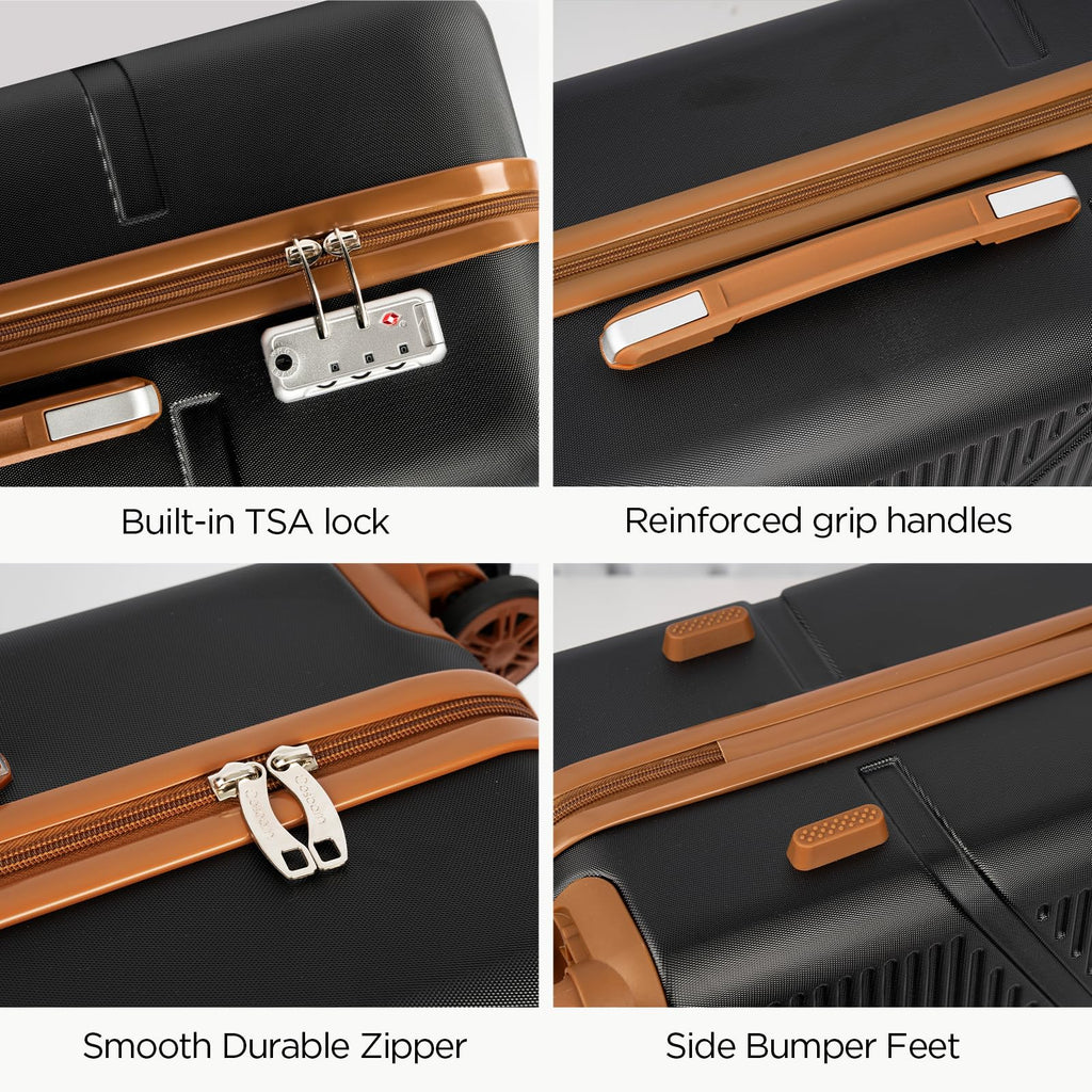 5-Piece Hardside Luggage Set with TSA Lock