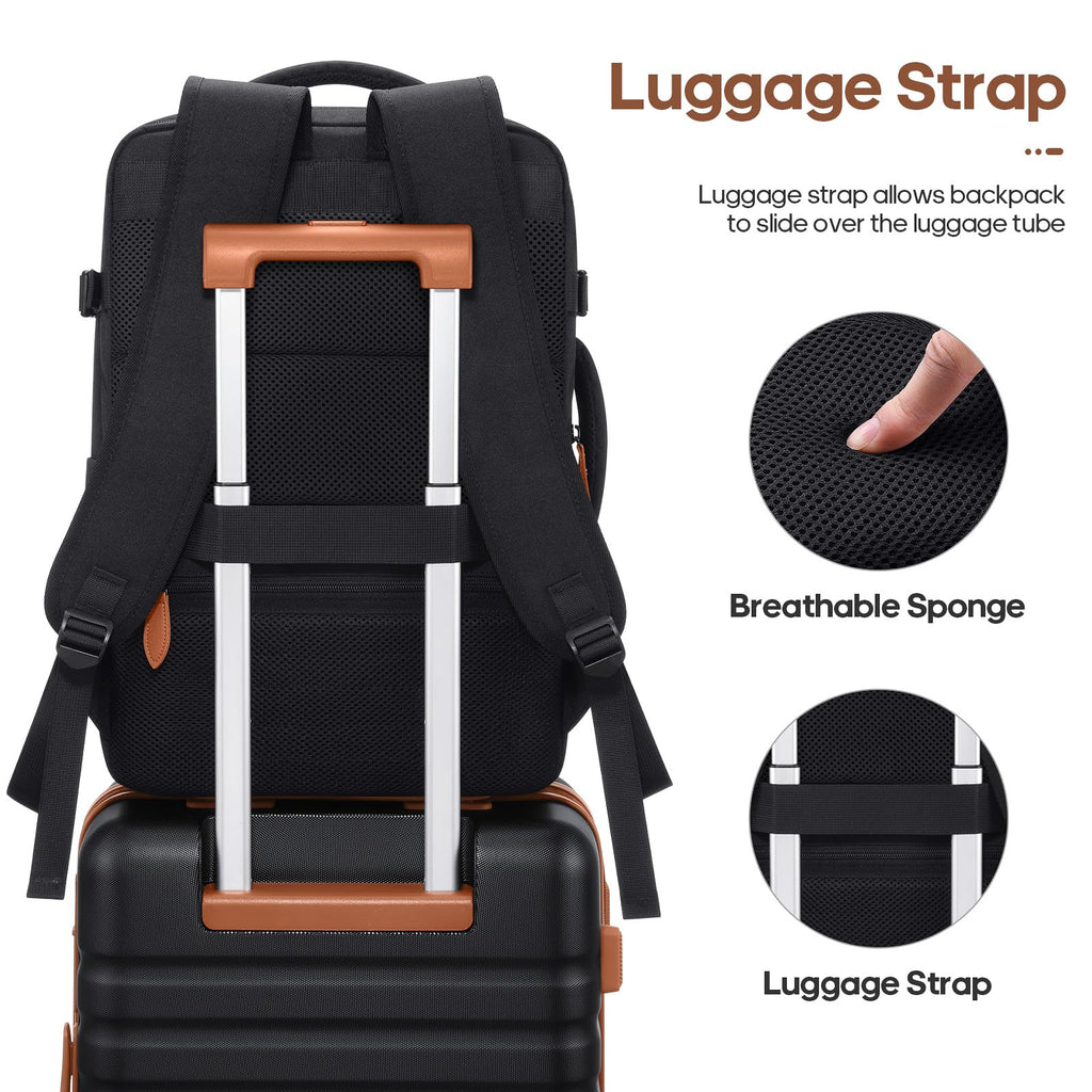 3-Piece Carry-On Luggage Set – Black