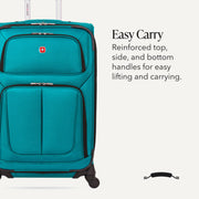 Medium Expandable Softside Luggage – Teal