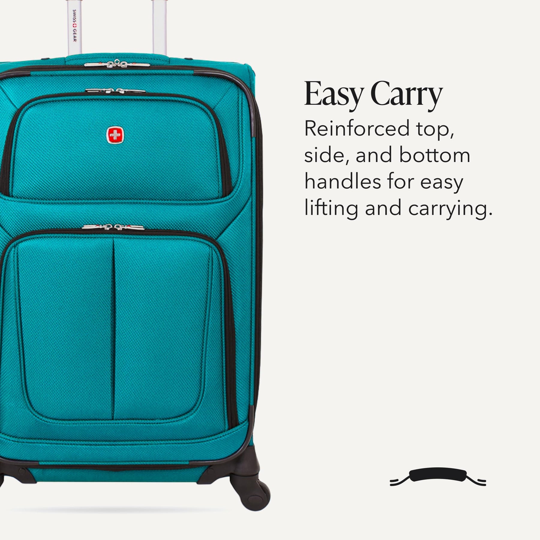 Medium Expandable Softside Luggage – Teal