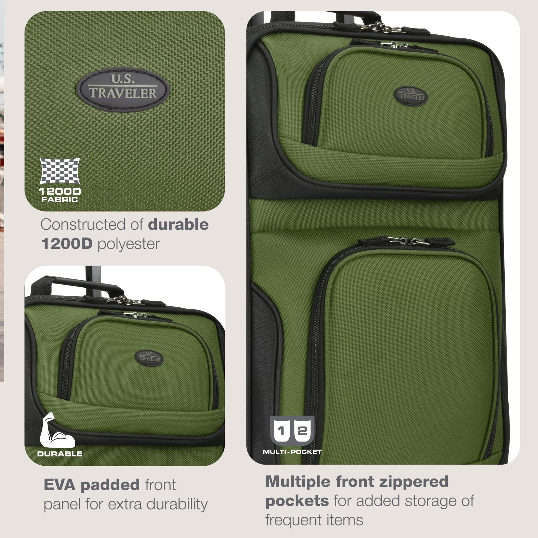 Softside Carry-On Luggage – Green