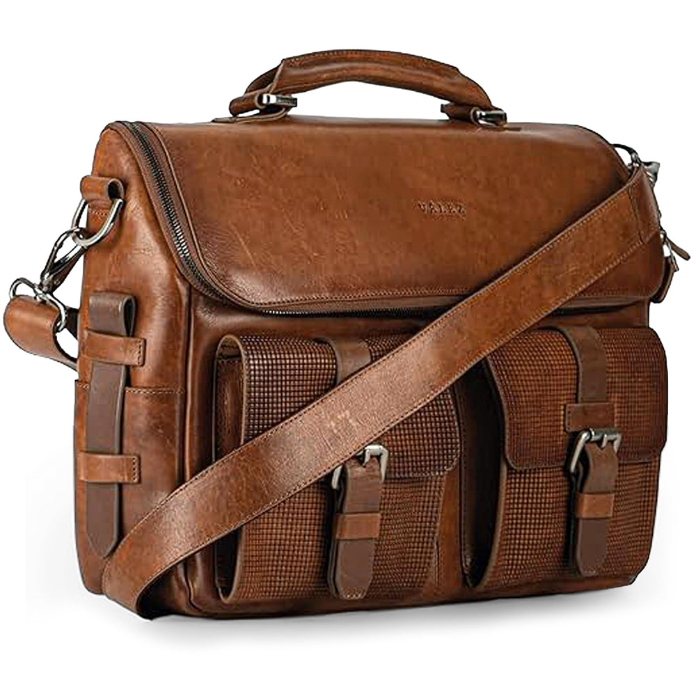 15" Full Grain Leather Messenger Bag – Tan