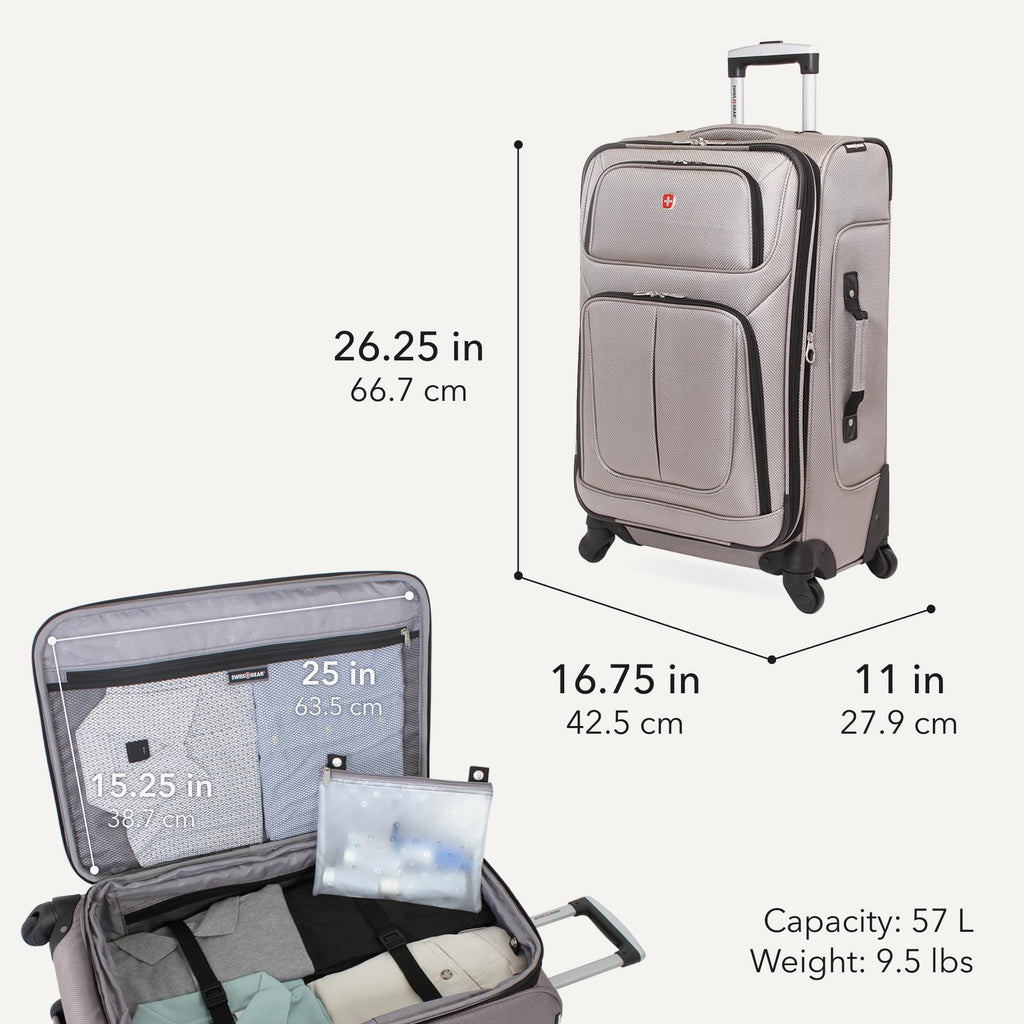 Medium Expandable Softside Luggage – Pewter
