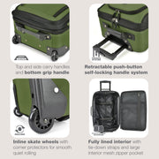Softside Carry-On Luggage – Green