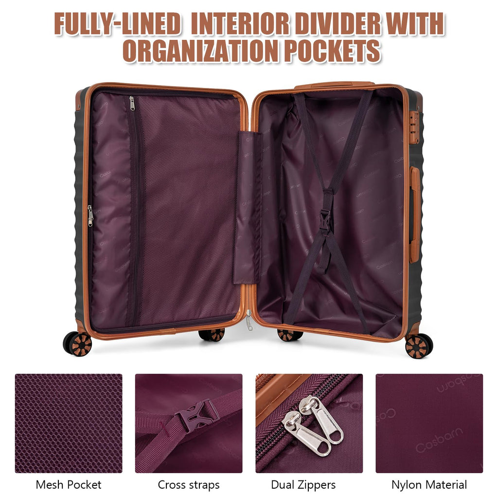 5-Piece Hardside Luggage Set – Black