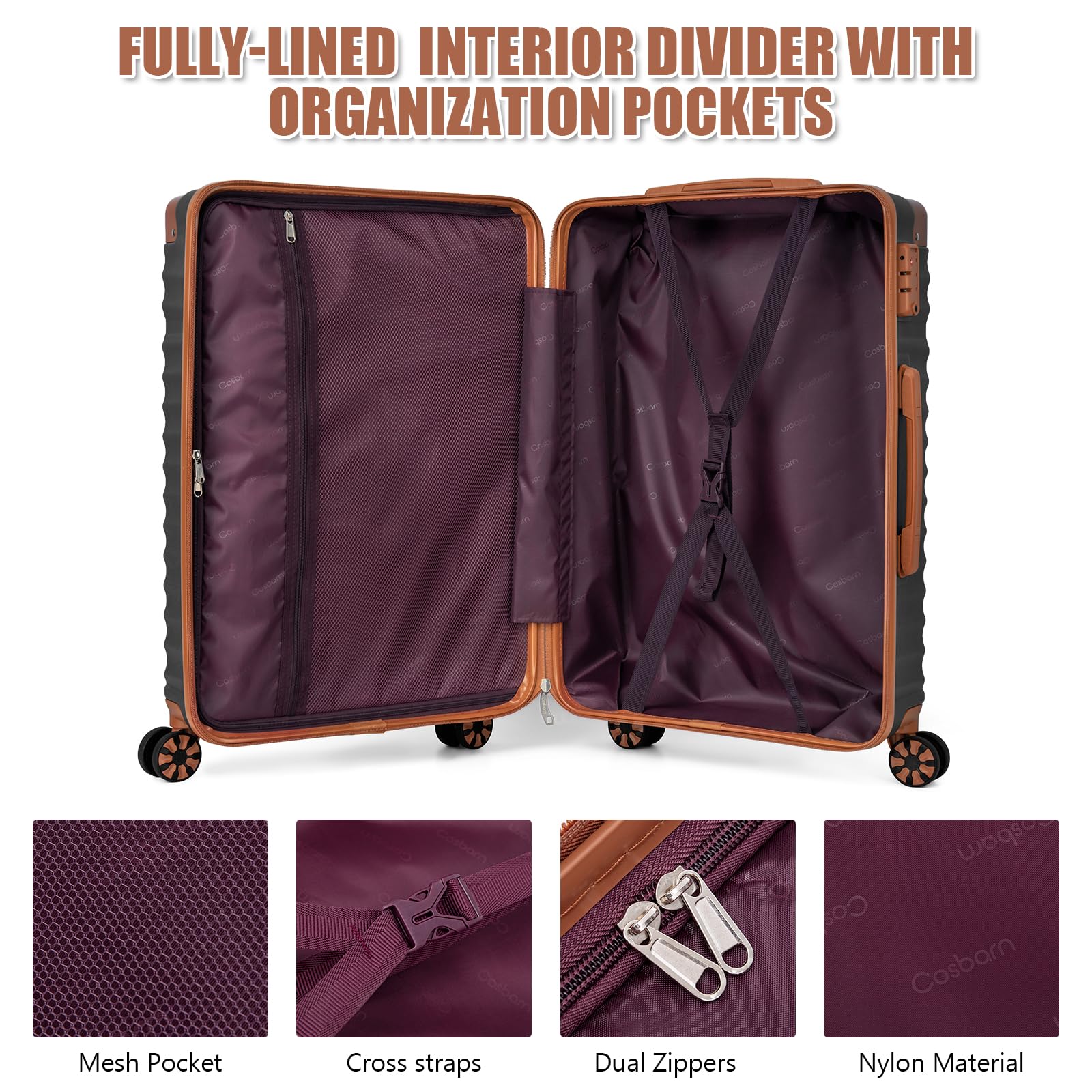 5-Piece Hardside Luggage Set – Black