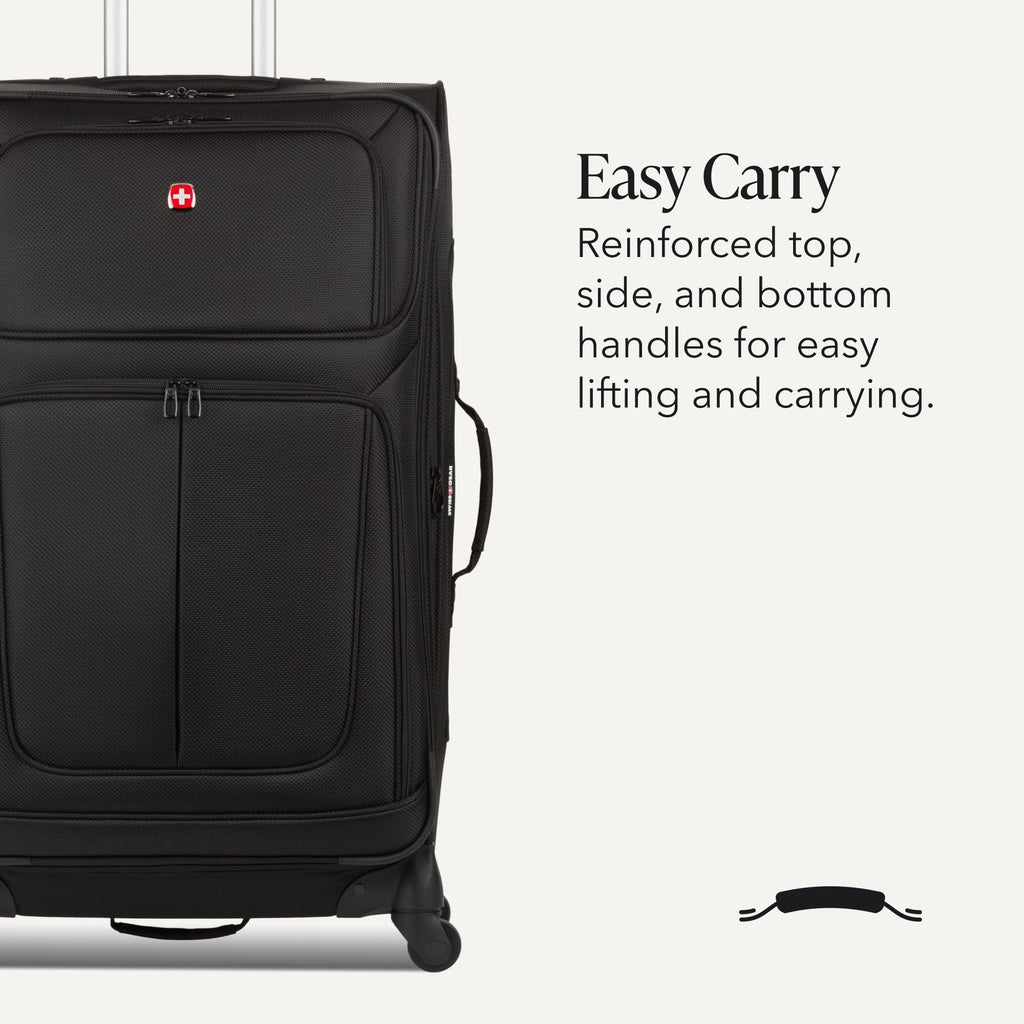 Large Expandable Softside Luggage – Black